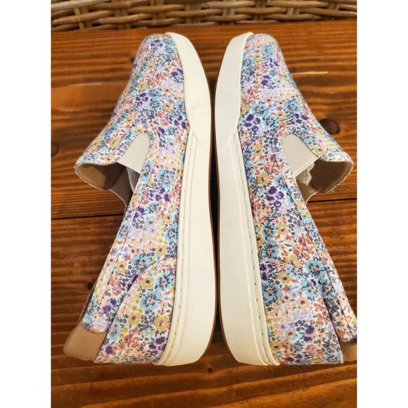 ABEO Womens Floral Slip-On Shoes Size 6 Multicolor Canvas Comfort Sneakers - Picture 6 of 7